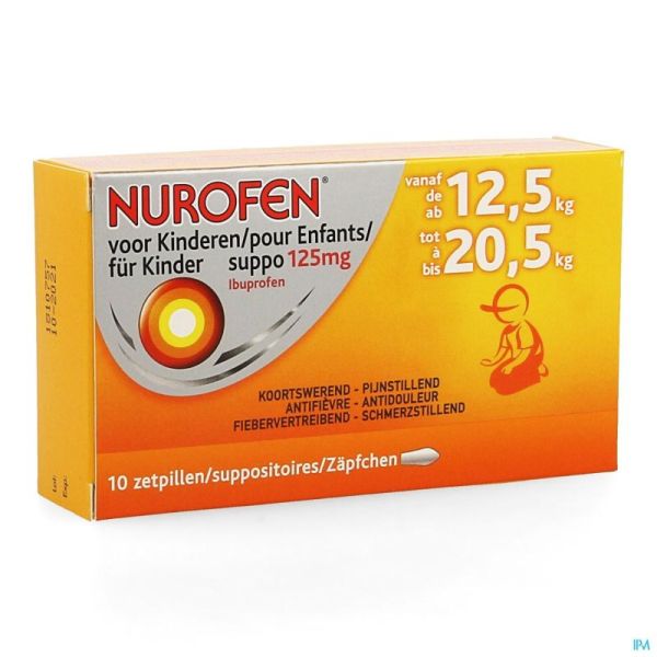 Nurofen Enfant 125Mg Suppo 10 X 125 Mg