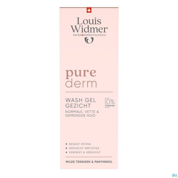Widmer Purederm Wash Gel Gezicht Zonder Parfum 125ml