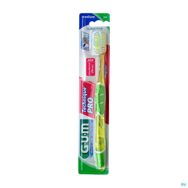 Gum technique pro compact medium brosse dents 528