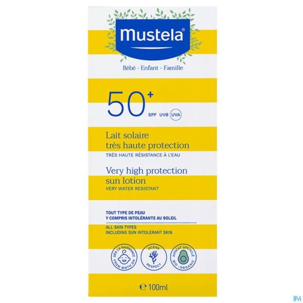 Mustela Zon Melk Heel Hoge Bescherm. Ip50+ 100ml
