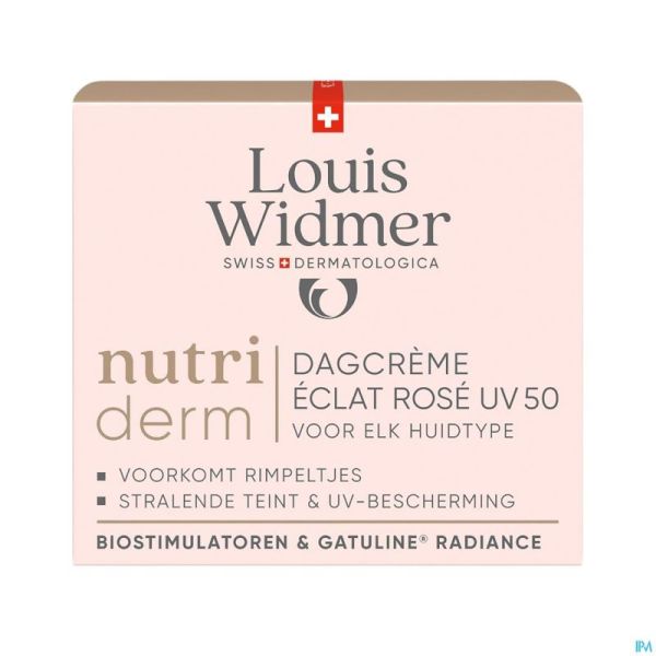 Widmer Nutriderm Dagcrème Éclat Rosé Uv 50 50ml