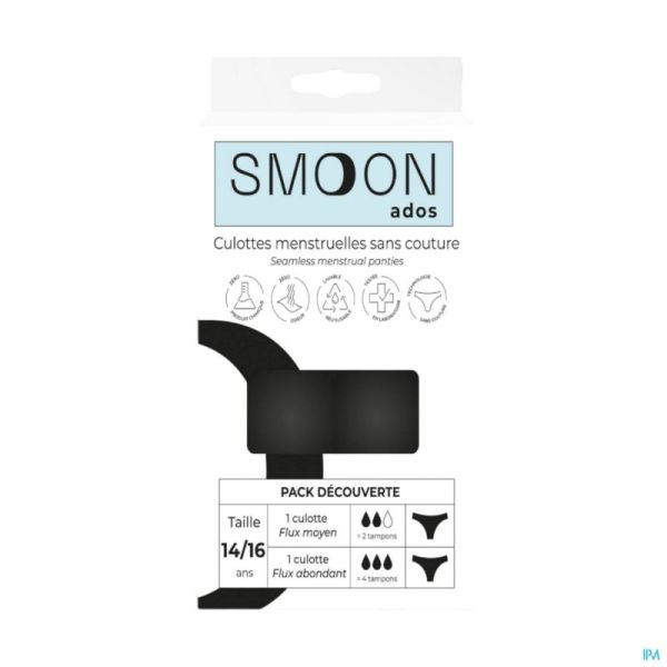 Smoon Culottes Ado Flux Moyen+abond.noir T14-t16 2