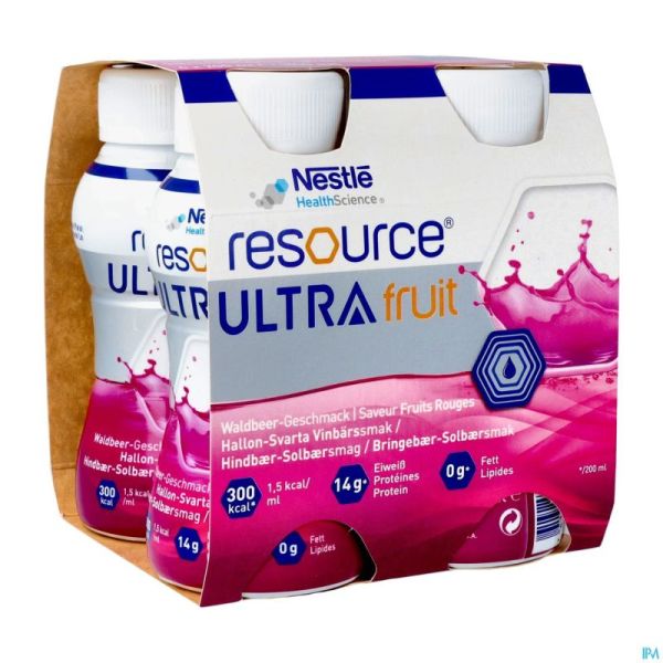 Resource Ultra Fruit Saveur Fruits Rouges 4x200ml