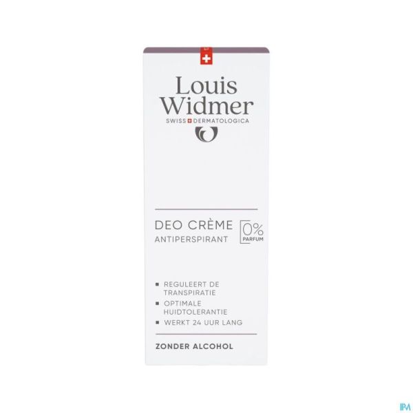 Widmer Deo Crème Antiperspirant Zonder Parfum 40ml