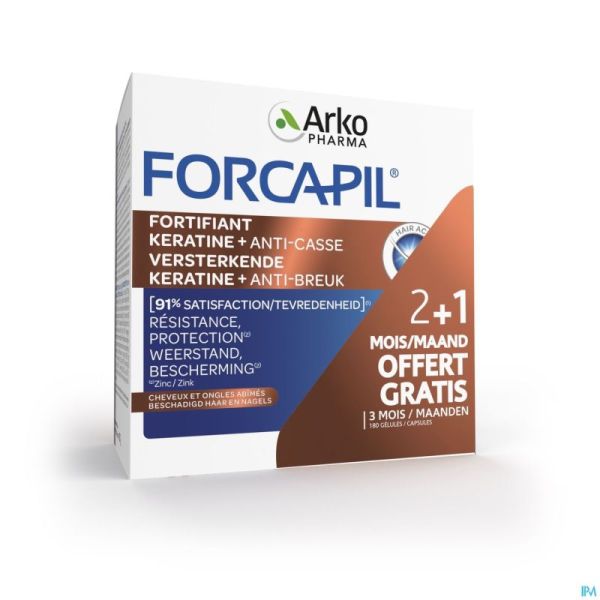 Forcapil Keratine+ Lot Caps 180