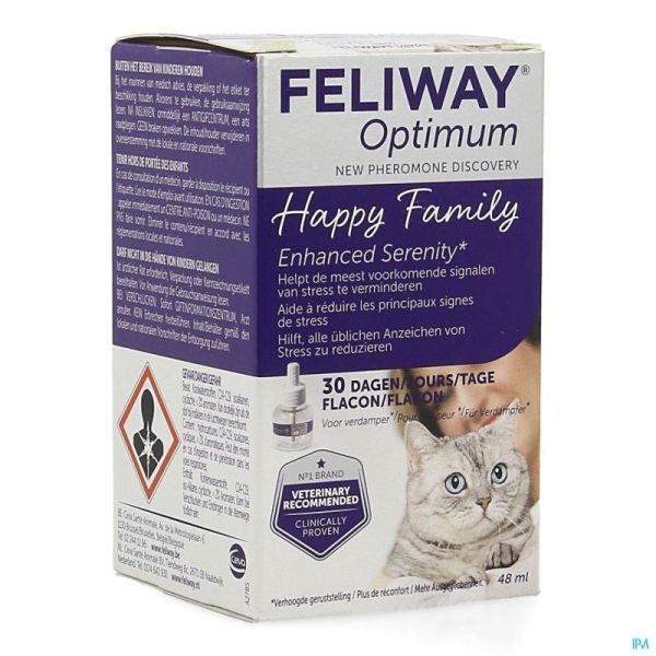 Feliway Optimum Kat Refill 30 Dagen Fl 48ml