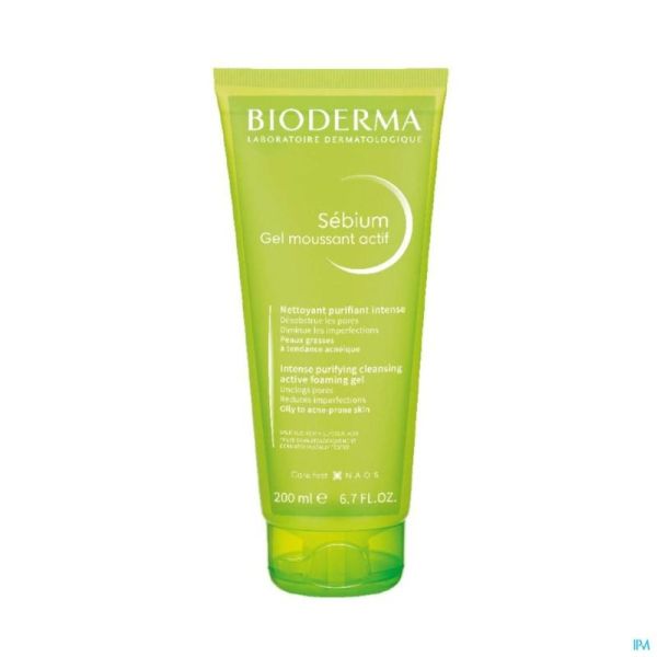 Bioderma Sebium Gel Moussant Actif Tube 200Ml