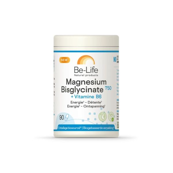 Be Life Magnesium Bisglycinaat 750 + Vitamine B6 90 Capsules