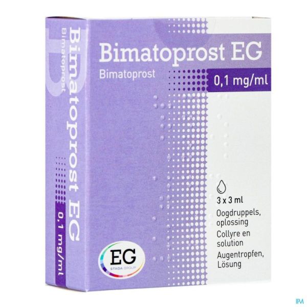 Bimatoprost EG 0,1Mg/Ml Collyre Sol Fl 3 X 3Ml