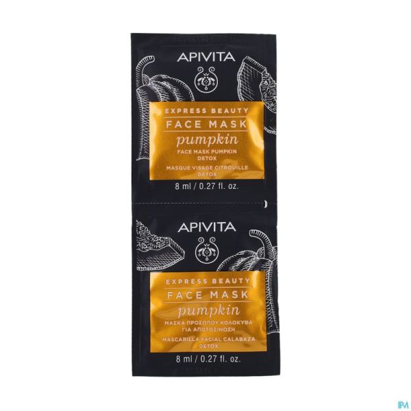 APIVITA EXPRESS BEAUTY FACE MASK PUMPKIN DET.2X8ML