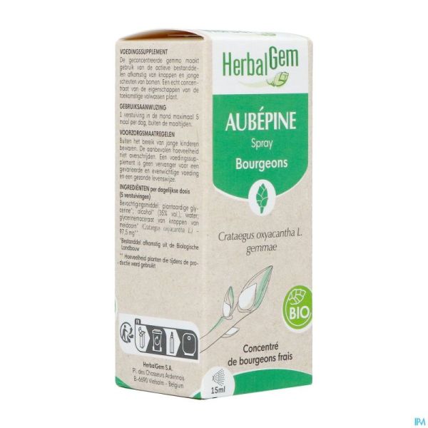 Herbalgem Meidoorn Bio Spray 15ml
