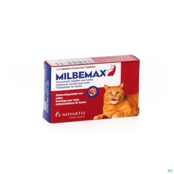 Milbemax Chats Tabl Pell Blister 1X2