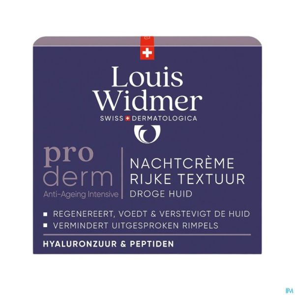 Widmer Proderm Nachtcrème Rijke Textuur 50ml