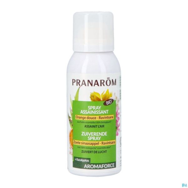Pranarôm Spray Assainissant à L'Orange Douce et au Ravintsara 75ml