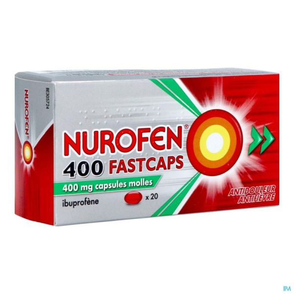 Nurofen 400 Fastcaps Caps 20 X 400 Mg