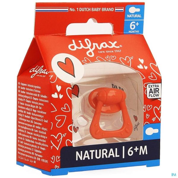 Difrax Sucette Natural +6M I Love