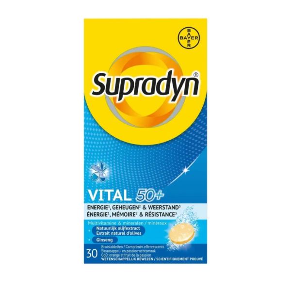 Supradyn Vital 50+ 30 Comprimés Effervescents