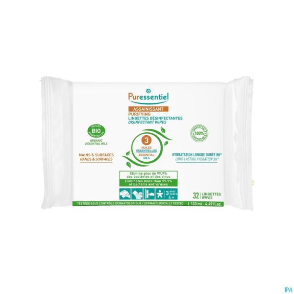 Puressentiel Zuiverende Desinfecterende Doekjes 32