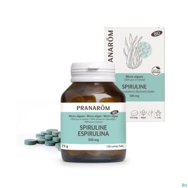 Microalgues Spiruline Comp 150X500Mg Pranarom