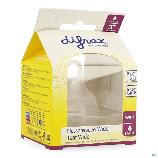 Difrax tetine natural wide large 678