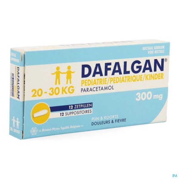 Dafalgan Pediatrie 300mg Suppo 12