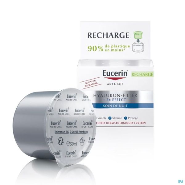 Eucerin Hyaluron-filler X3 Nachtcreme Navul. 50ml